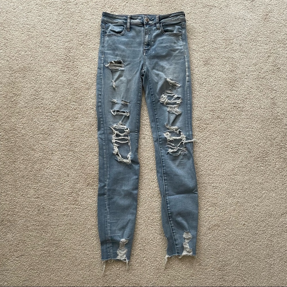 American Eagle Hi-rise Ripped jeans